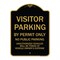 Signmission Designer Series-Visitor Parking By Permit Only No Public Parking, 24" x 18", BG-1824-9741 A-DES-BG-1824-9741 - alternate 1